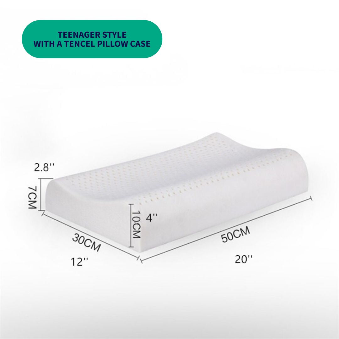 Thailand latex cervical pillow size and dimensions chart