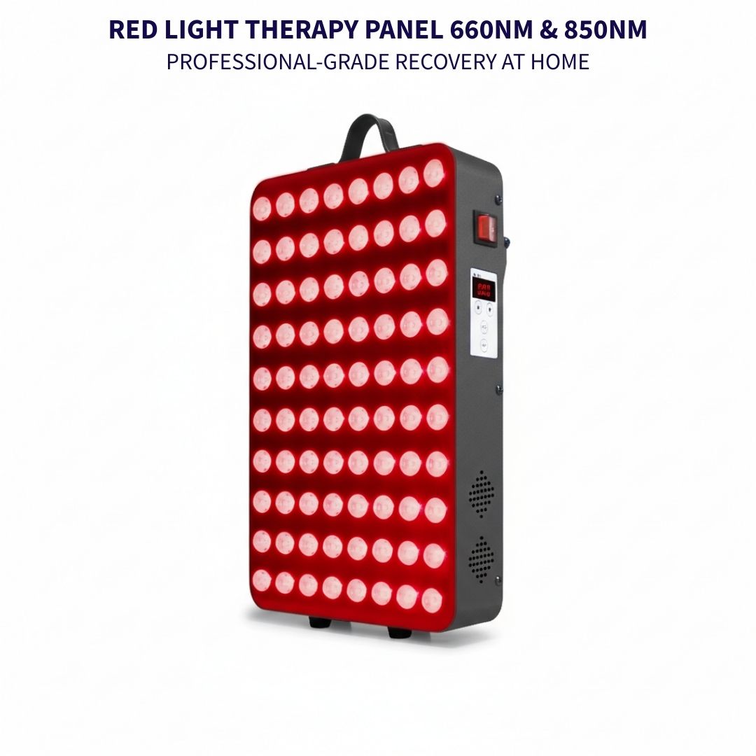 RelievoCare LumaPanel Pro red light therapy lamp 660nm 850nm front view
