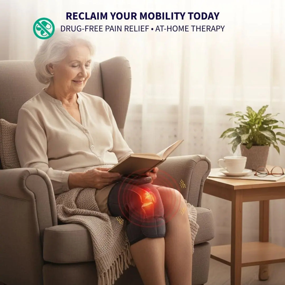 Electric Heating Vibration Knee Massage Pad Wellness