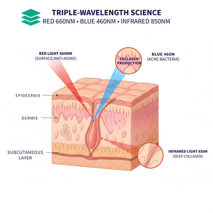 Face Mask LED Red Light Therapy Wellness