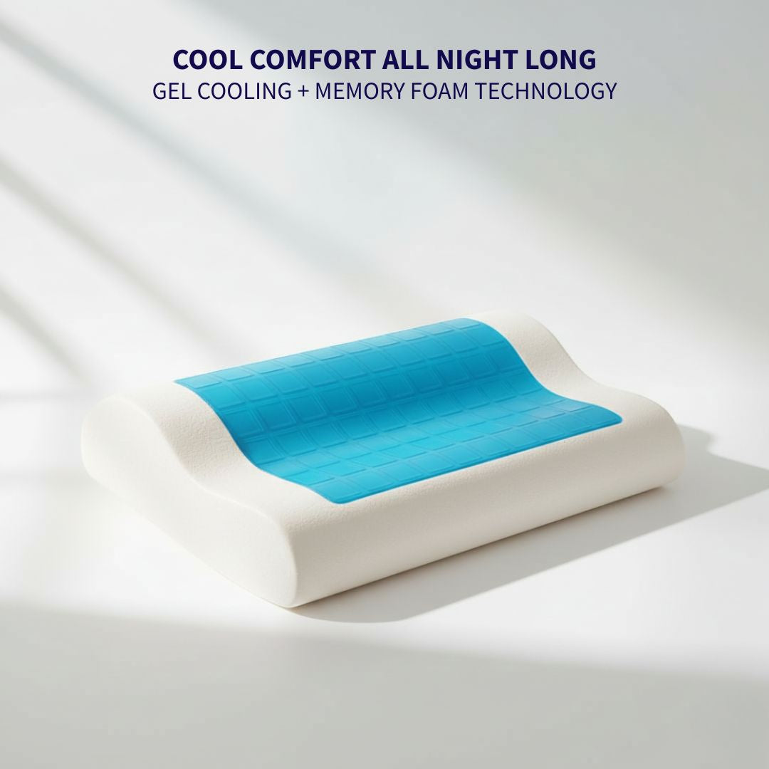 RelievoCare OrthoCloud gel memory foam cooling cervical pillow for neck support