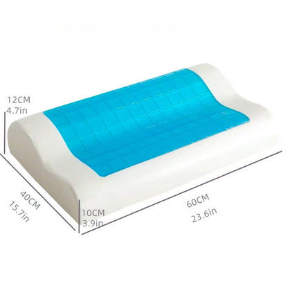 Gel memory foam cooling pillow size and dimensions chart