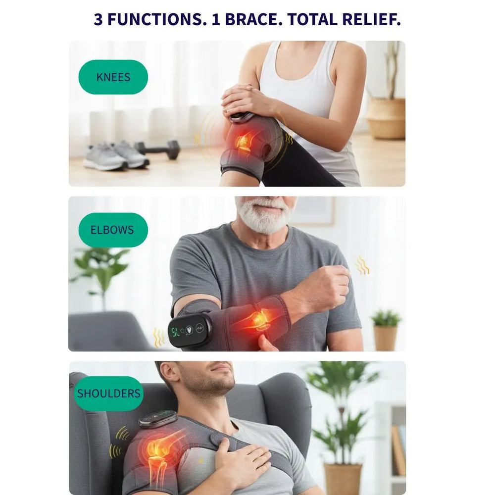 Electric Heating Vibration Knee Massage Pad Wellness