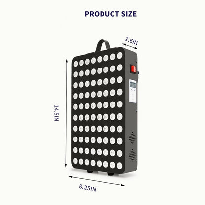 High-output red light therapy panel LED size and dimensions