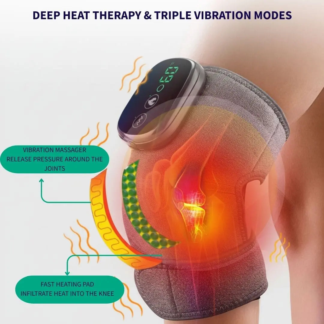 Electric Heating Vibration Knee Massage Pad Wellness