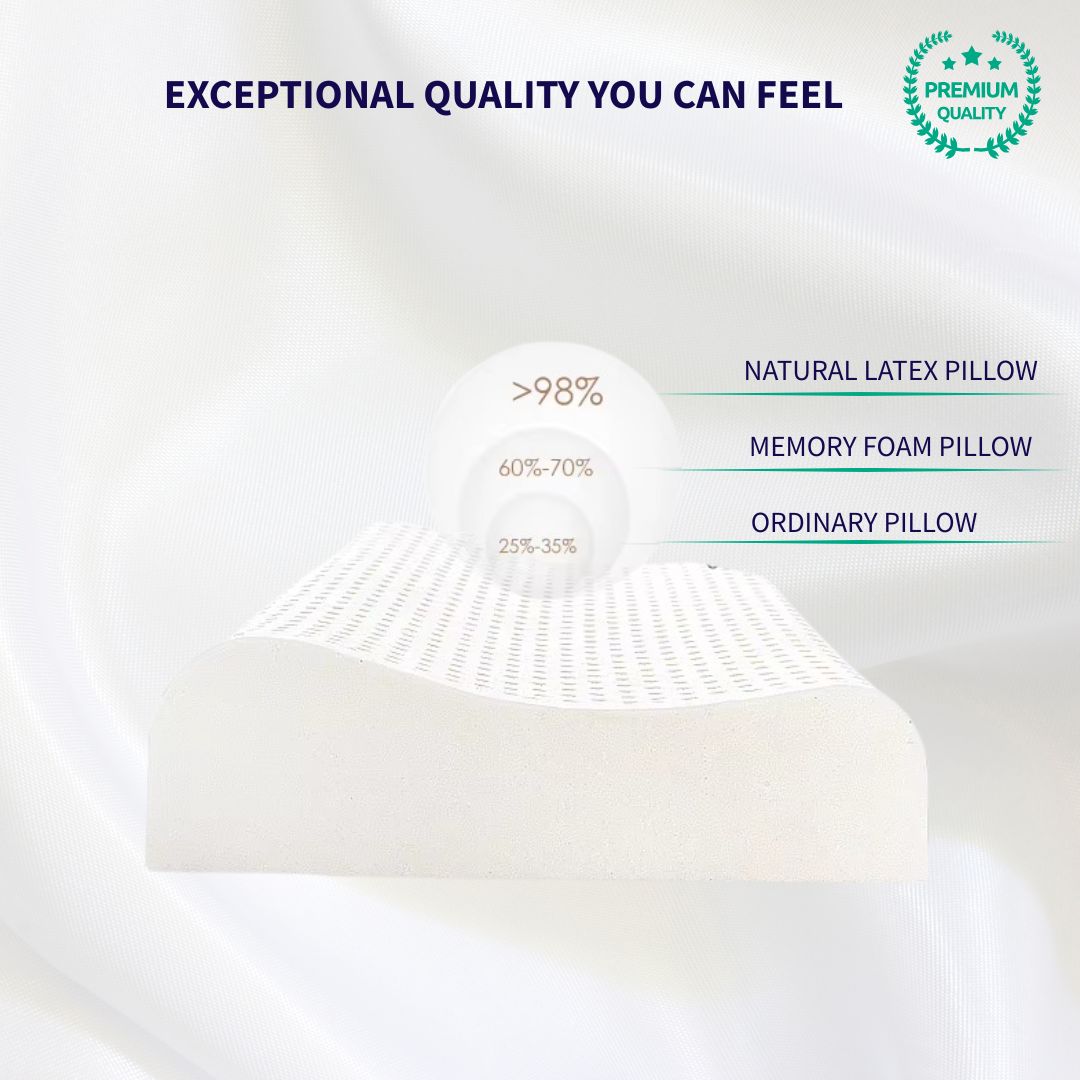 Eco-friendly latex cervical pillow from Thailand for orthopaedic support