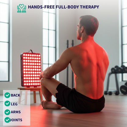 Red light therapy lamp for full body treatment and wellness