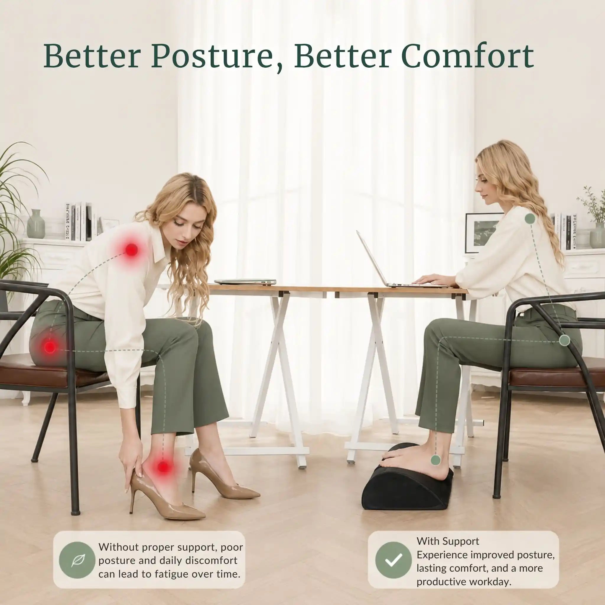 RelievoCare™ Ergonomic Foot Rest