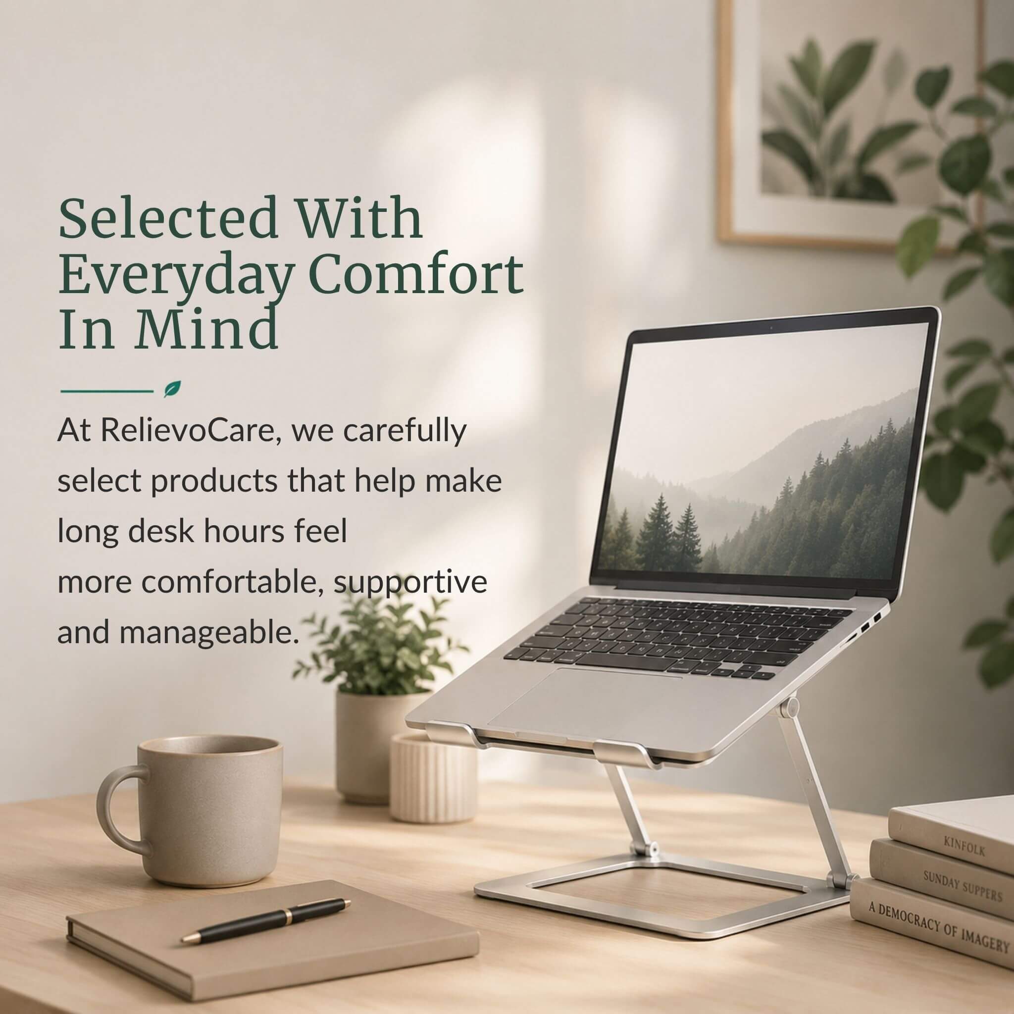 RelievoCare quality and trust guarantee, featuring ergonomic workplace solutions designed by a professional sports rehabilitation specialist.