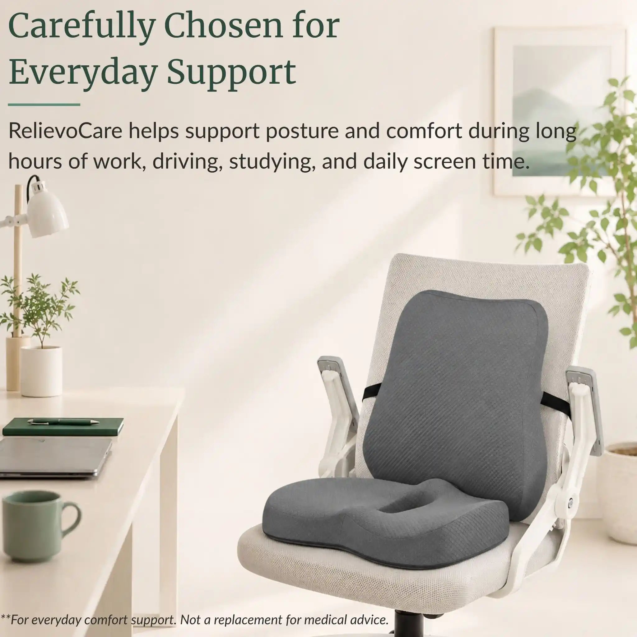 RelievoCare complete satisfaction guarantee badge for the ergonomic bundle.