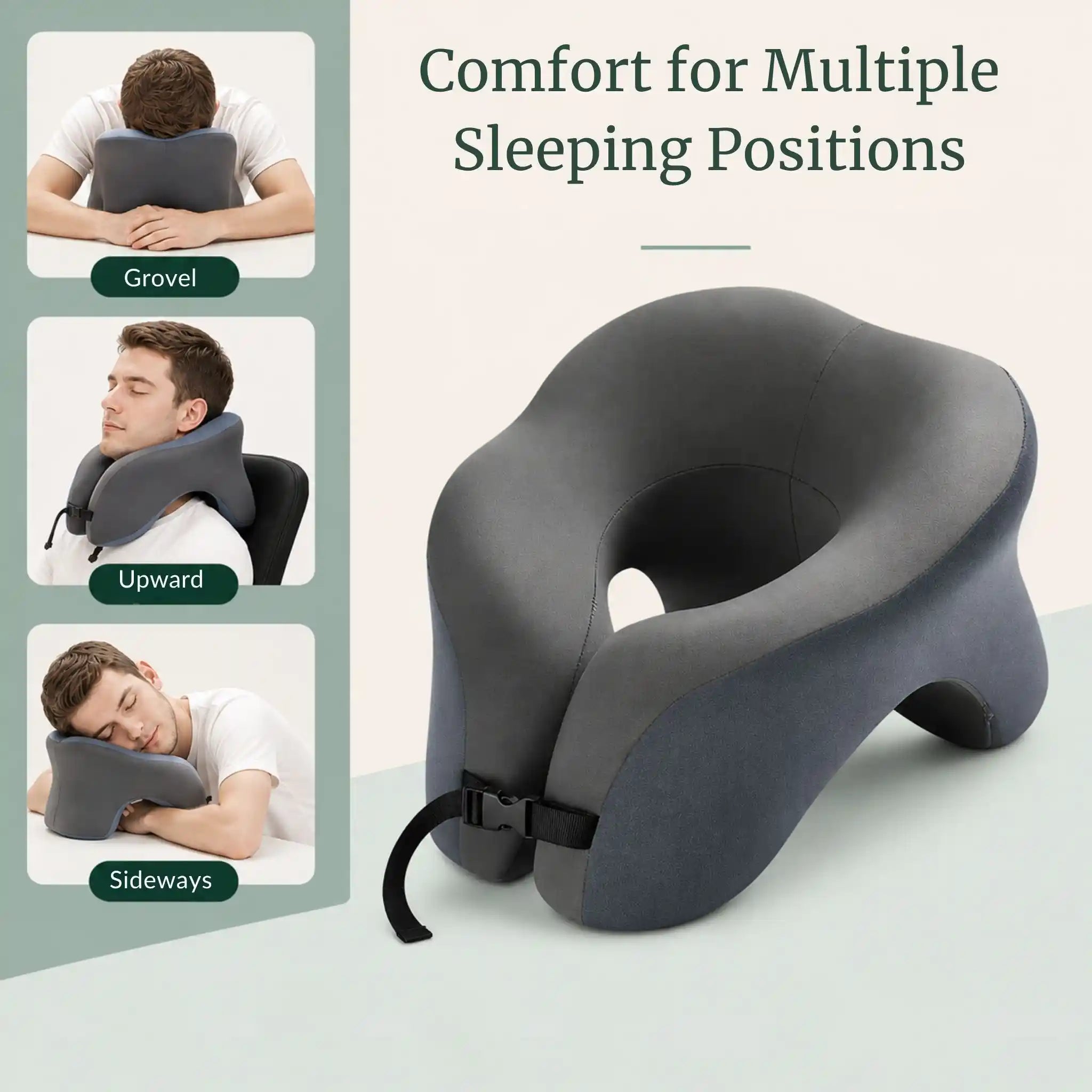 RelievoCare Memory Foam Neck Pillow ways of use 
