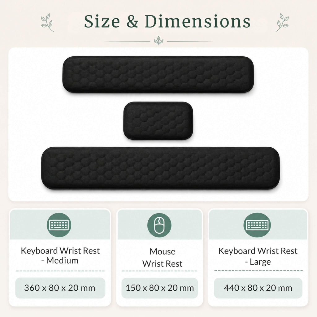 RelievoCare™ Memory Foam Wrist Rest Set