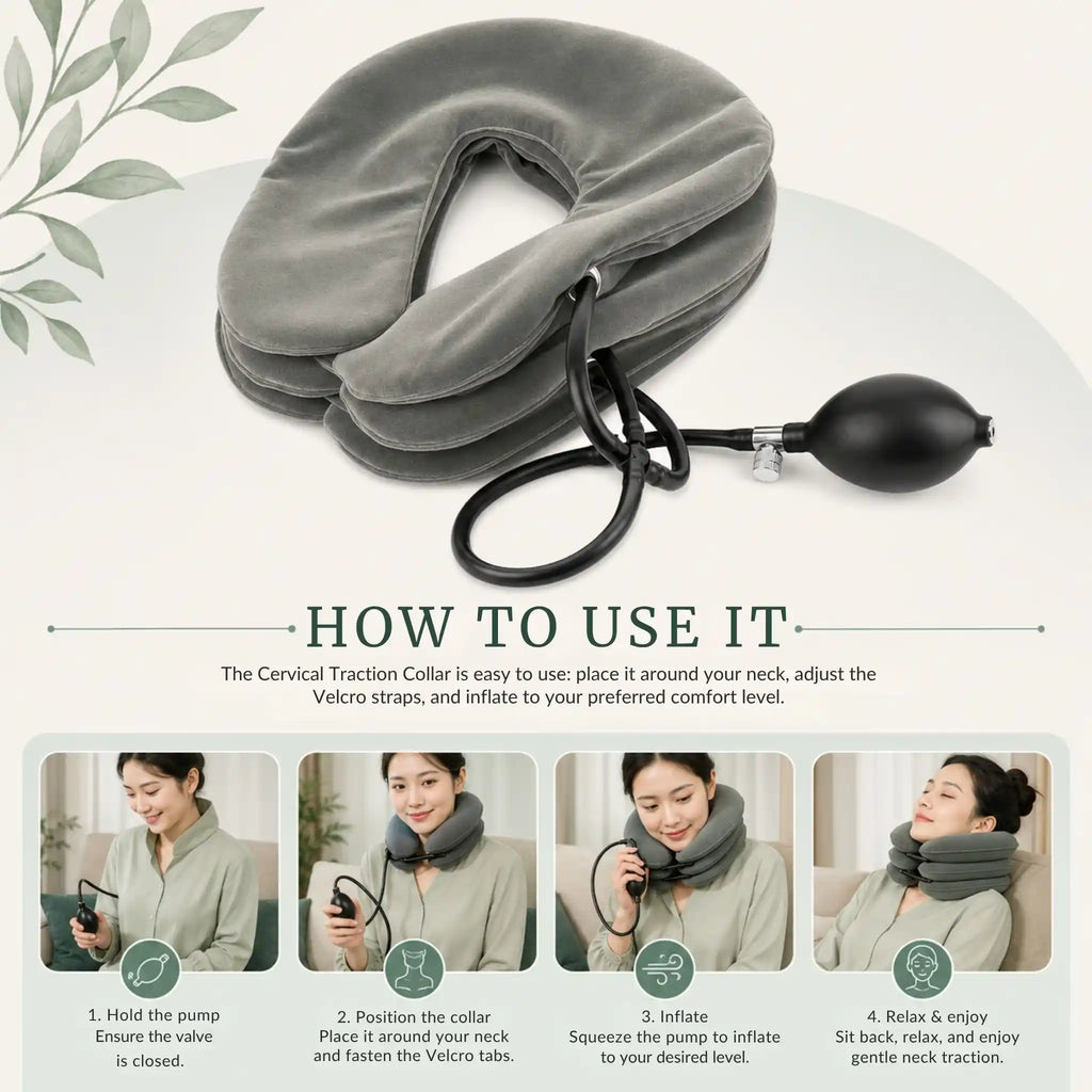 RelievoCare Neck Relief Pillow showing how to use