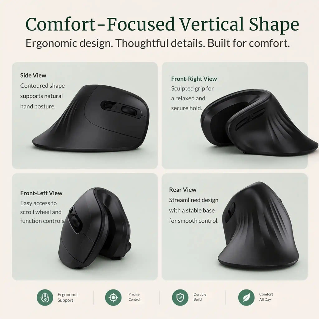 RelievoCare Silent Vertical Mouse different views