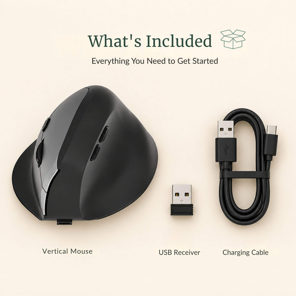 RelievoCare™ Dual-Mode Vertical Mouse