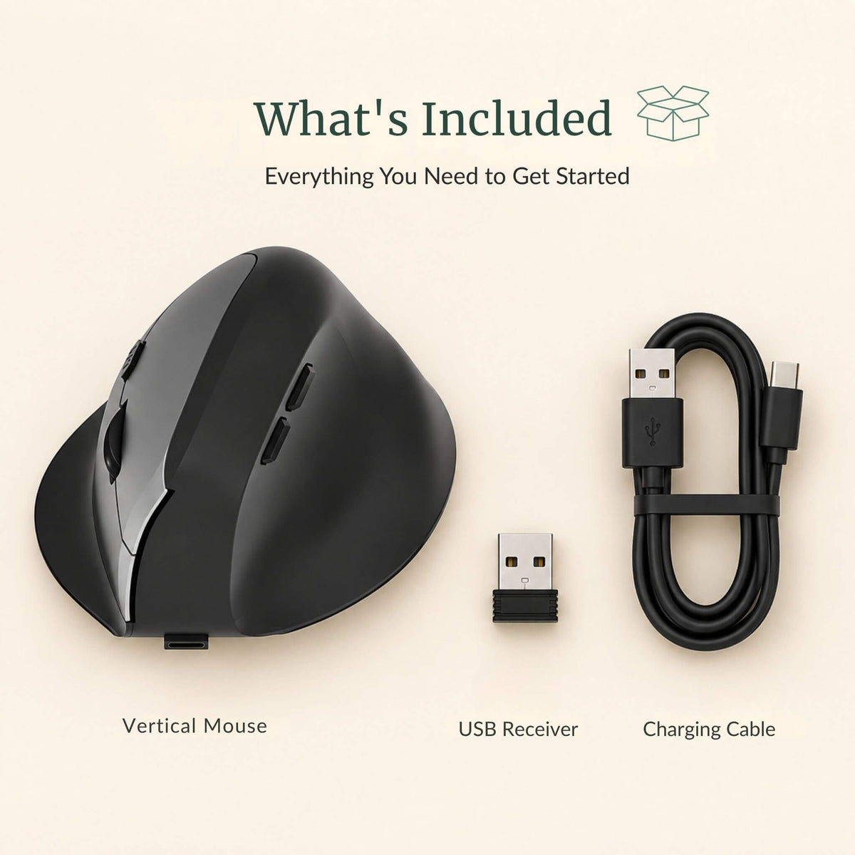 RelievoCare™ Dual-Mode Vertical Mouse