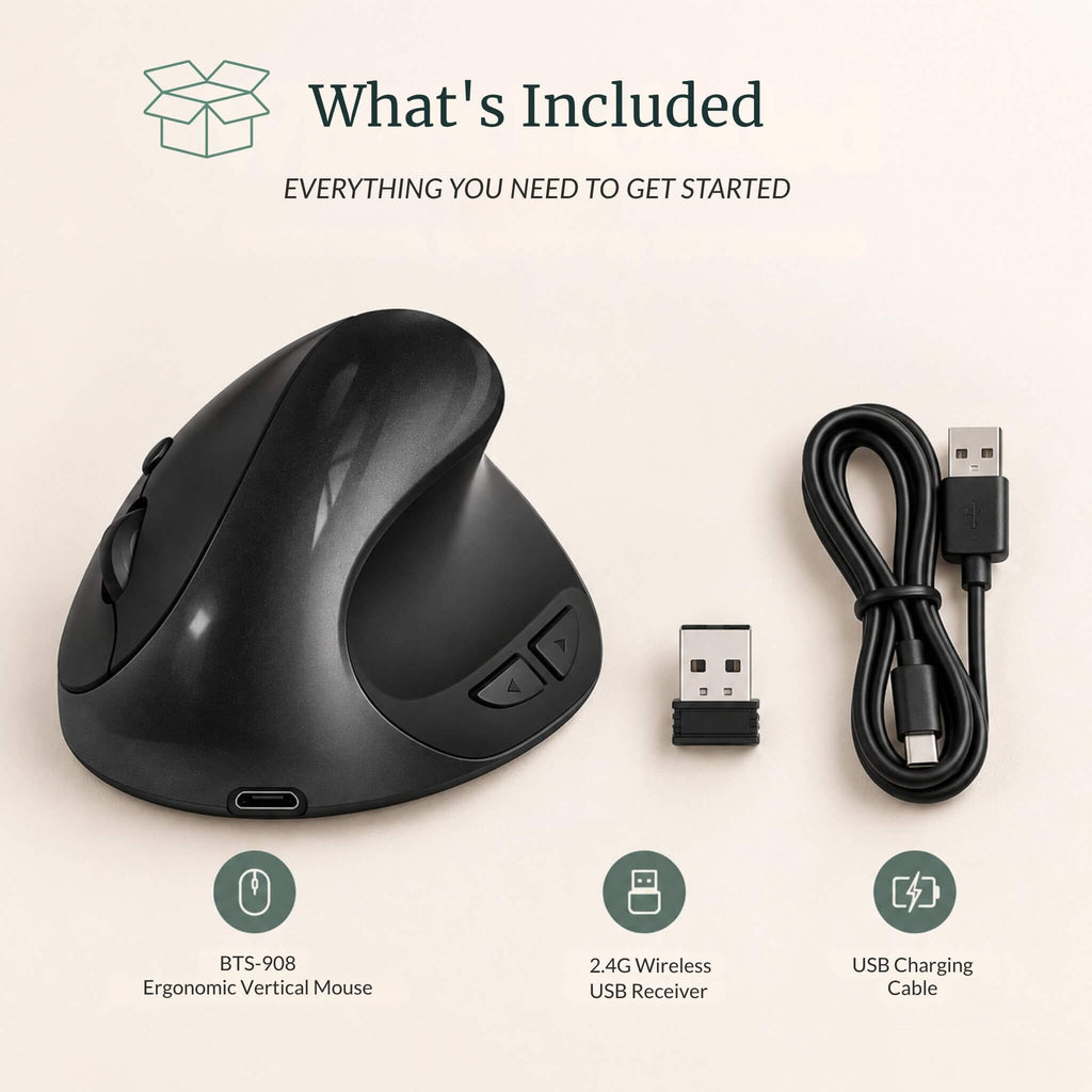 RelievoCare™ Wireless Vertical Mouse