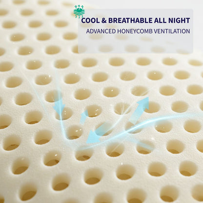 The Thailand cervical orthopaedic pillow showing natural latex construction