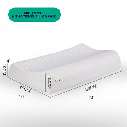 Thailand latex cervical pillow size and dimensions chart